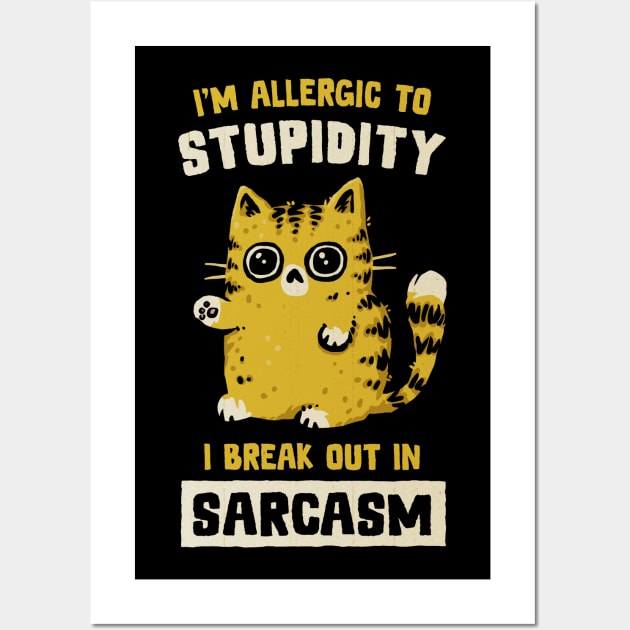 Allergic To Stupidity Wall Art by kg07_shirts